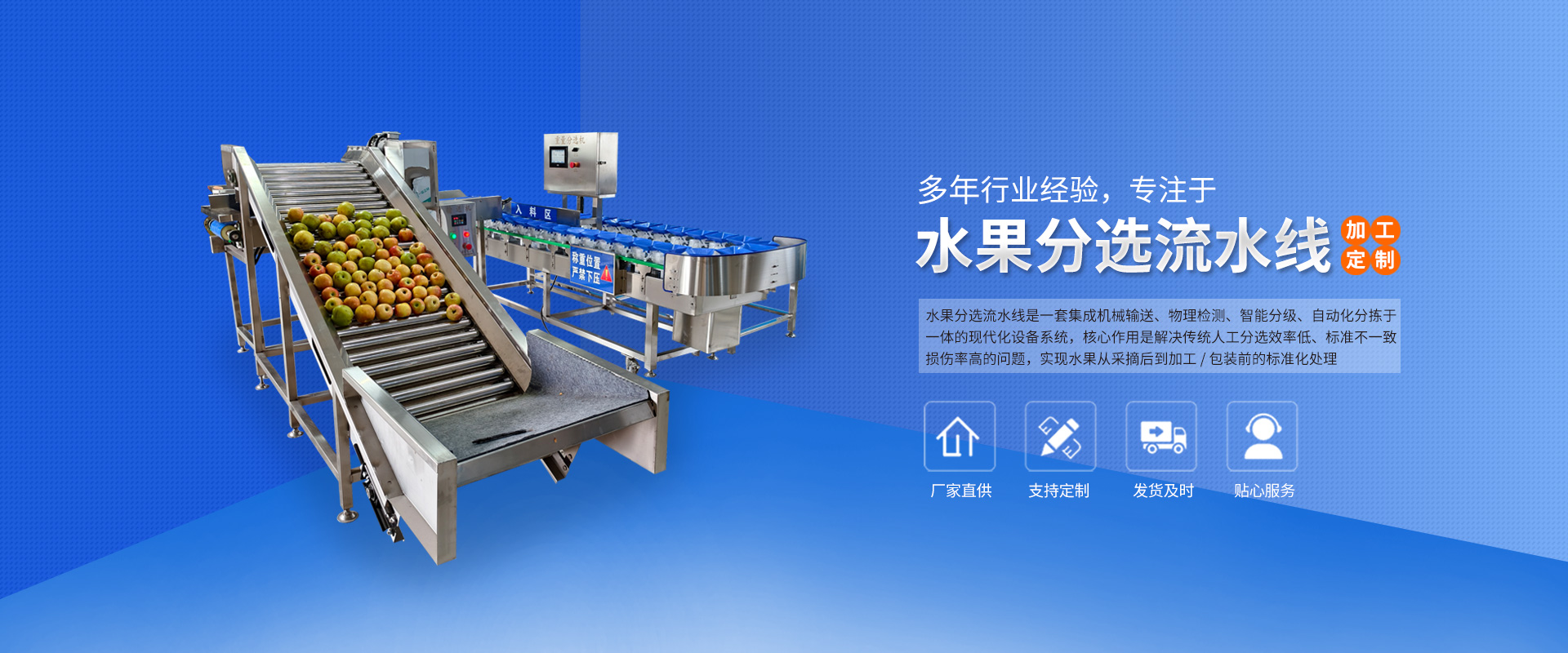 水果分选流水线